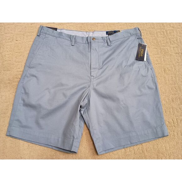 NWT Polo Ralph Lauren Shorts Mens Size 40 Blue Chino Classic Fit 9 Inch Inseam - Picture 1 of 8